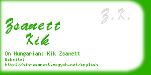 zsanett kik business card